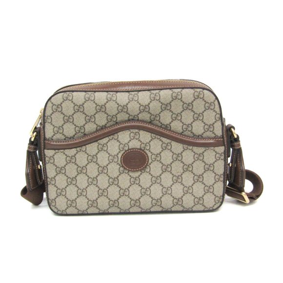 Gucci Handbags - Gucci Gucci Interlocking 675891 Men,Women GG Supreme Shoulder Bag Beige,Brown